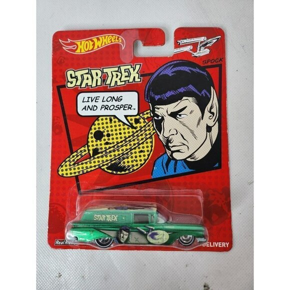 HOT Wheels 59 Chevy Delivery Star Trek Spock Real Rider Collectible 2013 NEW - Picture 1 of 6